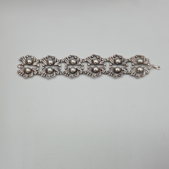 Vintage Sterling Silver Mexico Link Bracelet